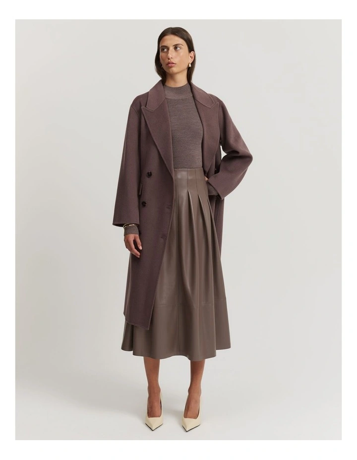 Australian Merino Mock Neck Knit in Truffle Marle image 2