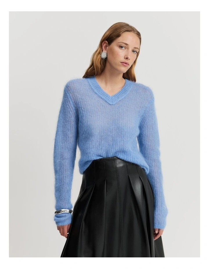 Country Road V-neck Knit in French Blue MYER