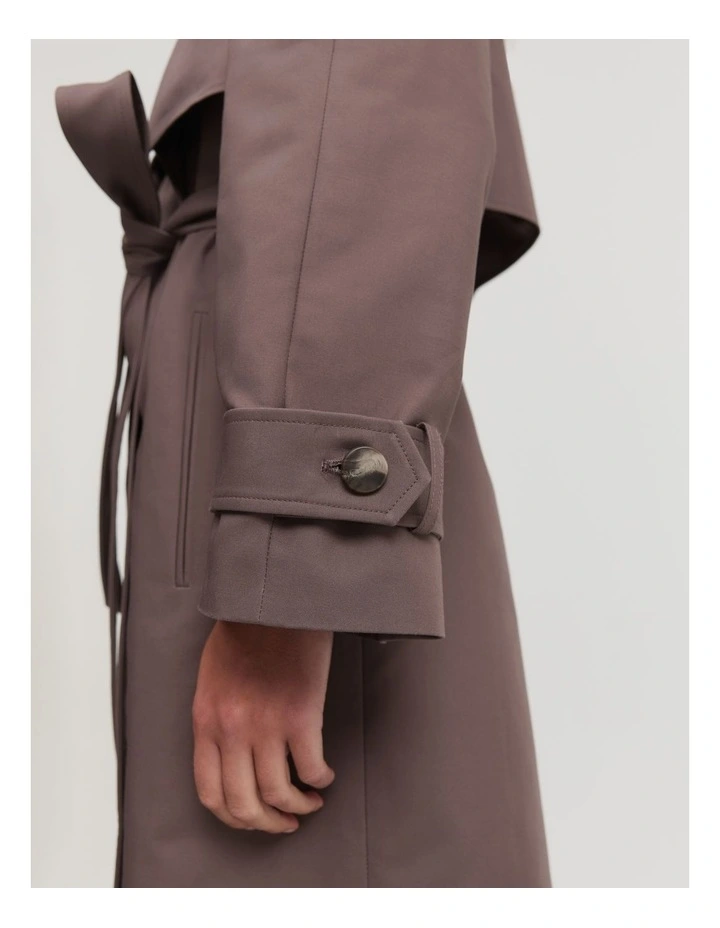 Organically Grown Cotton Trench Coat in Truffle image 3