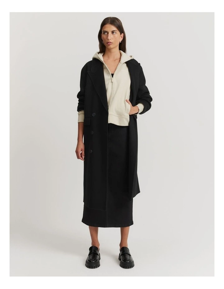 Australian Cotton Crop Zip Hooded Sweat Top in Cloud image 2