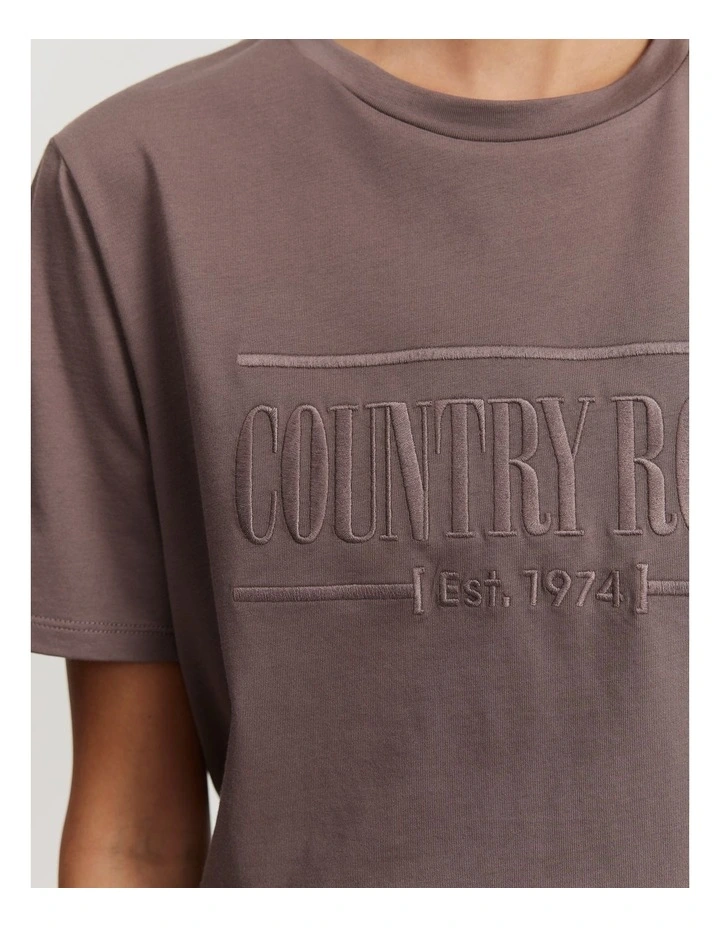 Country Road Verified Australian Cotton Heritage Embroidered Tshirt In