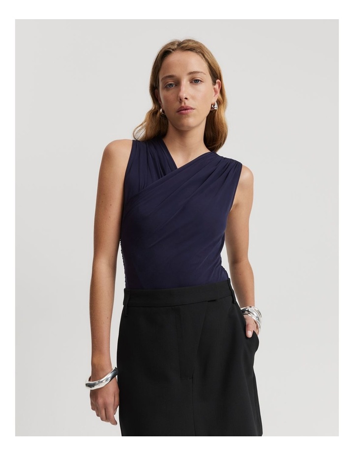 Cupro Jersey Bodysuit in Eggplant Dk Purple