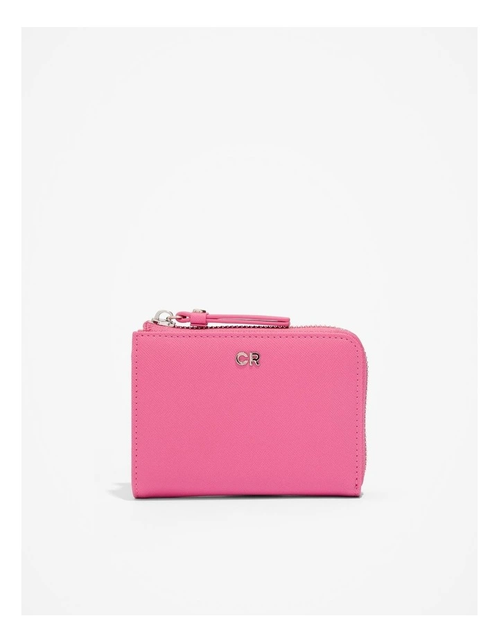 Small CR Zip Wallet in Fluoro Ultra Pink image 1