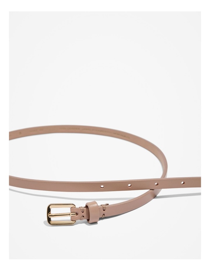 Narrow Belt in Nougat Taupe