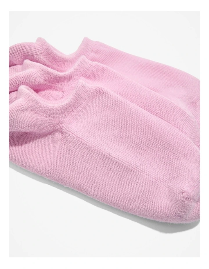Australian Cotton Blend Cushion Sock Pack of 3 in Rose image 2
