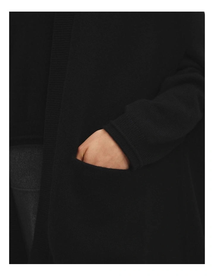 Organically Grown Cotton Blend Pocket Cape Jacket in Black image 2