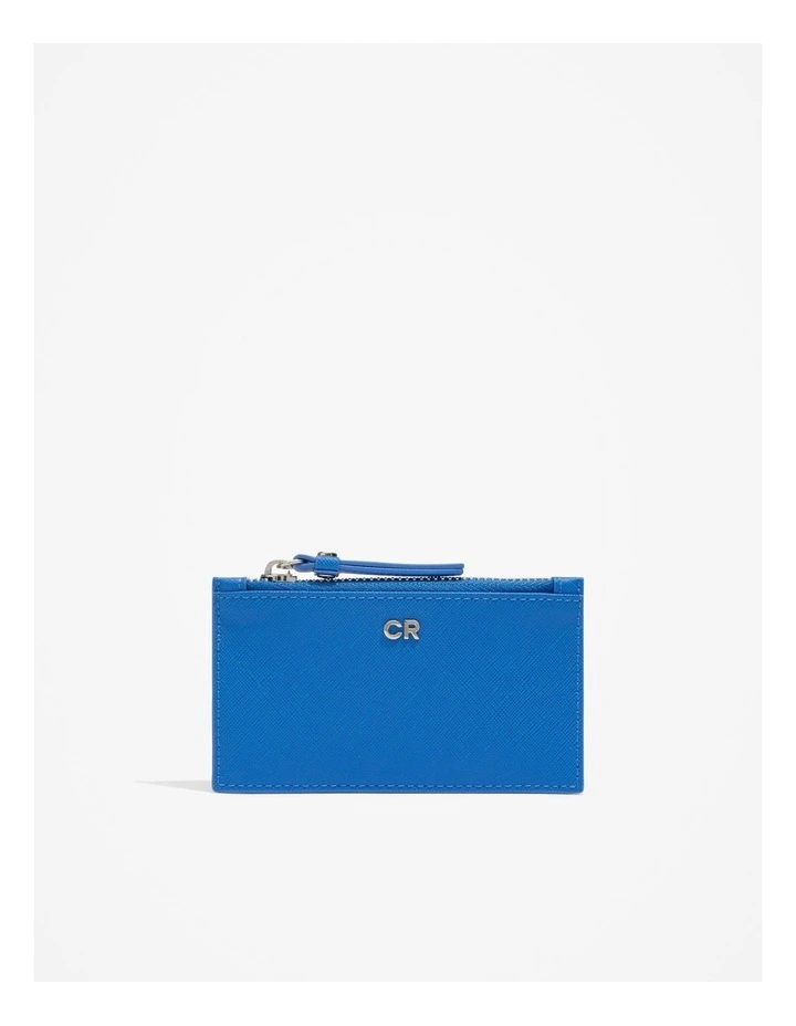 Branded Credit Card Purse in Ocean Blue image 1