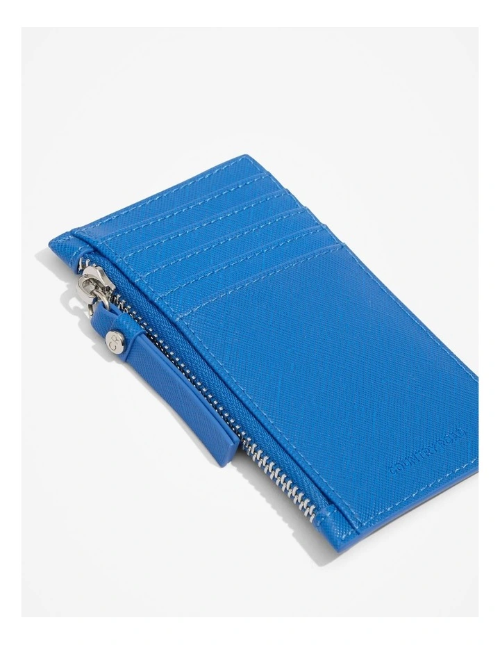 Branded Credit Card Purse in Ocean Blue image 2