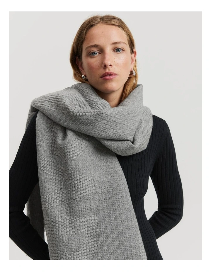 Logo Scarf in Grey Marle image 2