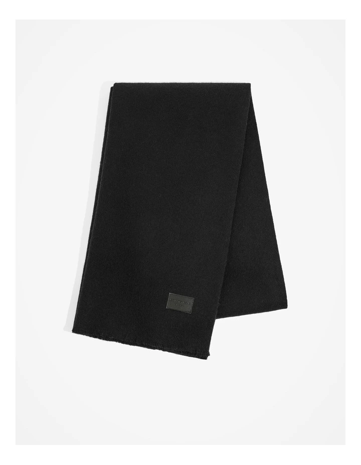 Woven Scarf in Black image 1