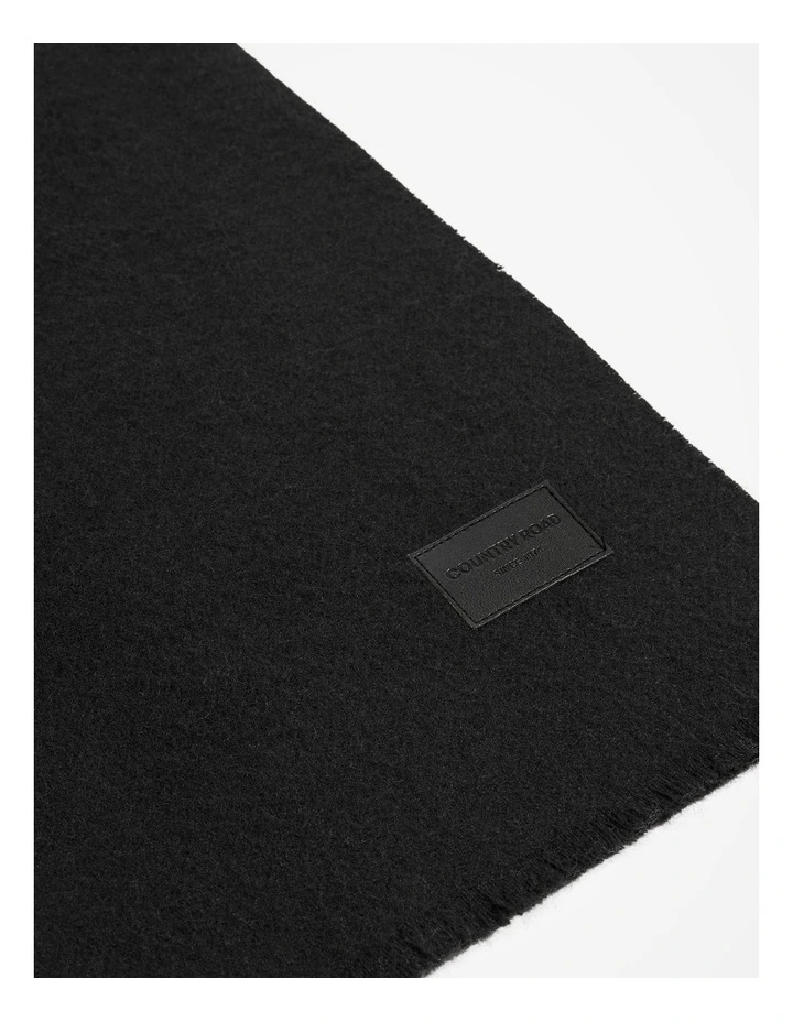 Woven Scarf in Black image 3