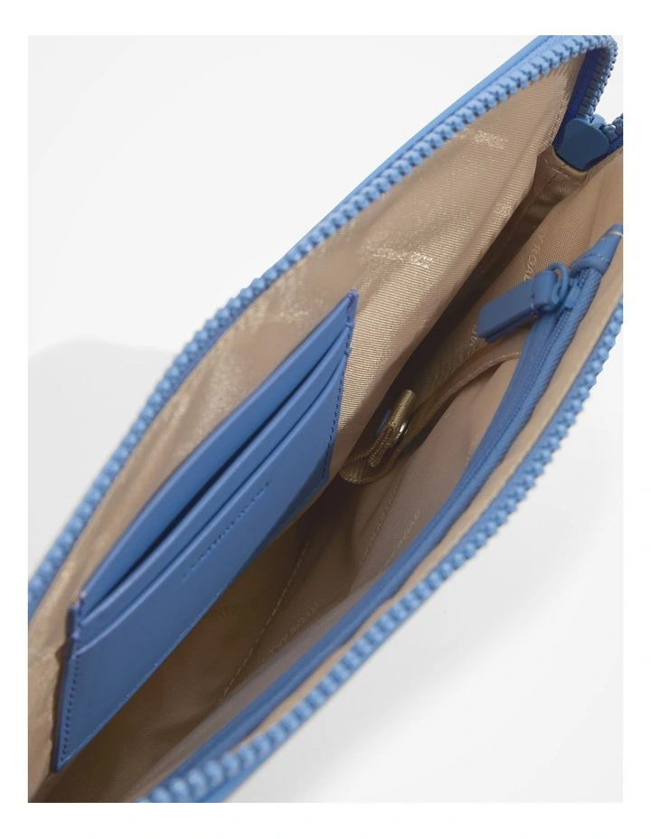 Coated Travel Pouch in French Blue image 2