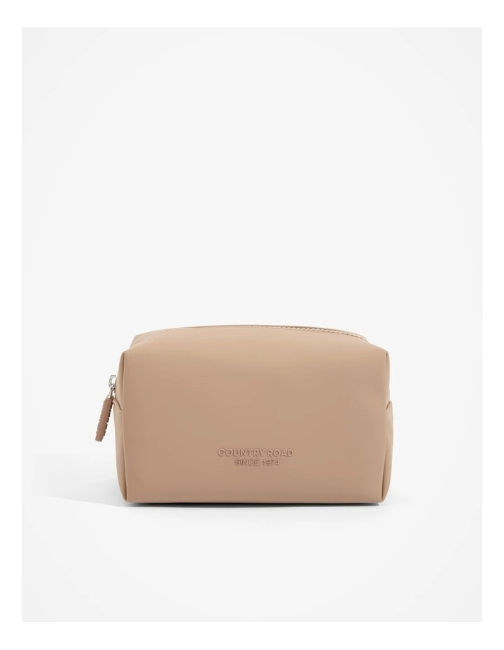 Coated Daily Cosmetic Bag in Nougat image 1