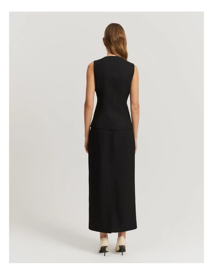 Herringbone Vest in Black image 4