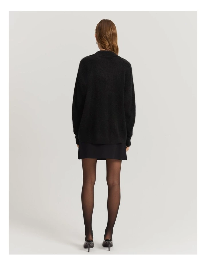 Gcs-certified Brushed Cashmere Polo in Black image 2