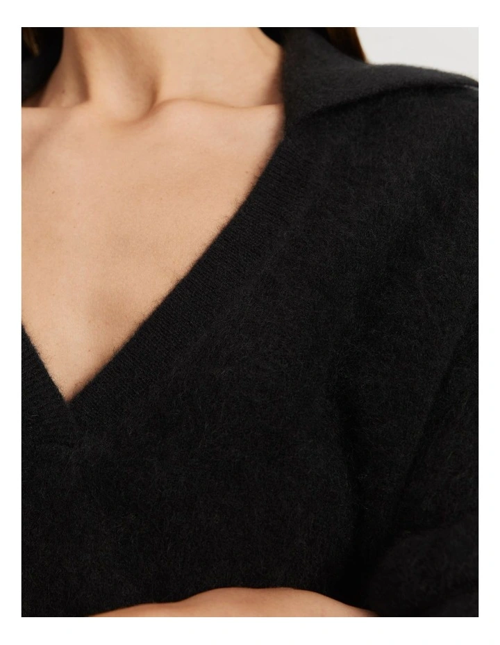 Gcs-certified Brushed Cashmere Polo in Black image 3