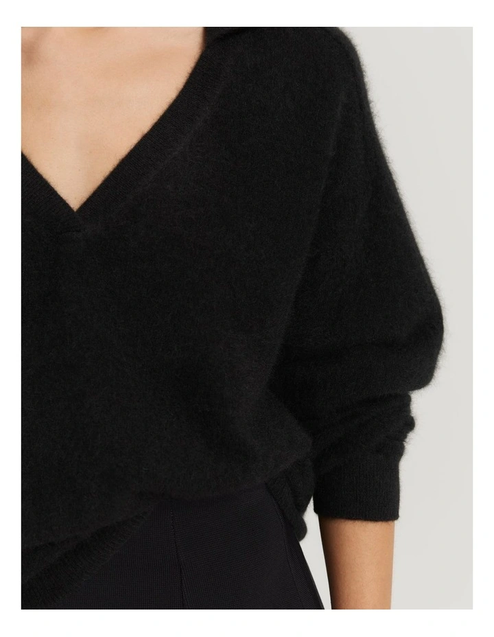 Gcs-certified Brushed Cashmere Polo in Black image 4