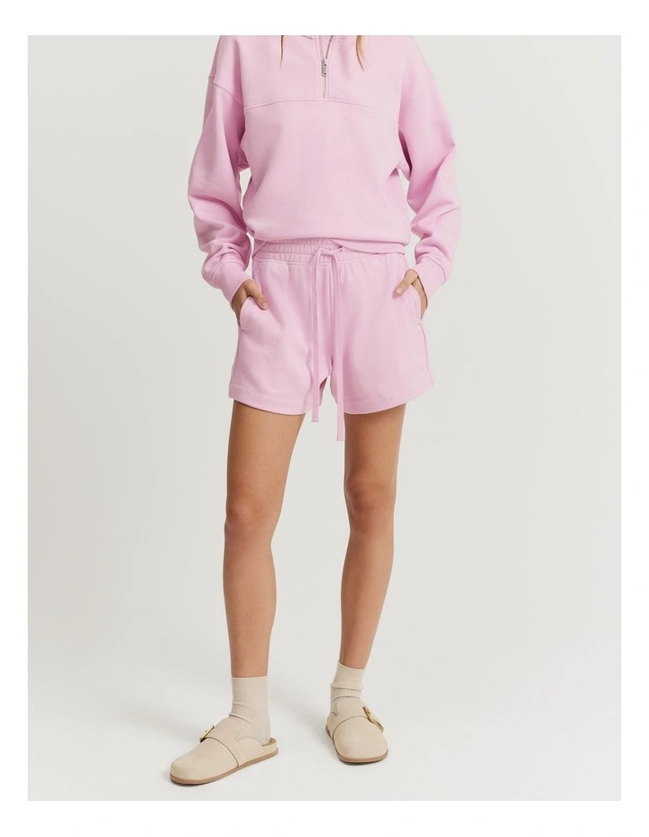 Verified Australian Cotton Heritage Sweat Short in Rose image 1