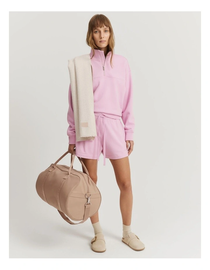 Verified Australian Cotton Heritage Sweat Short in Rose image 2