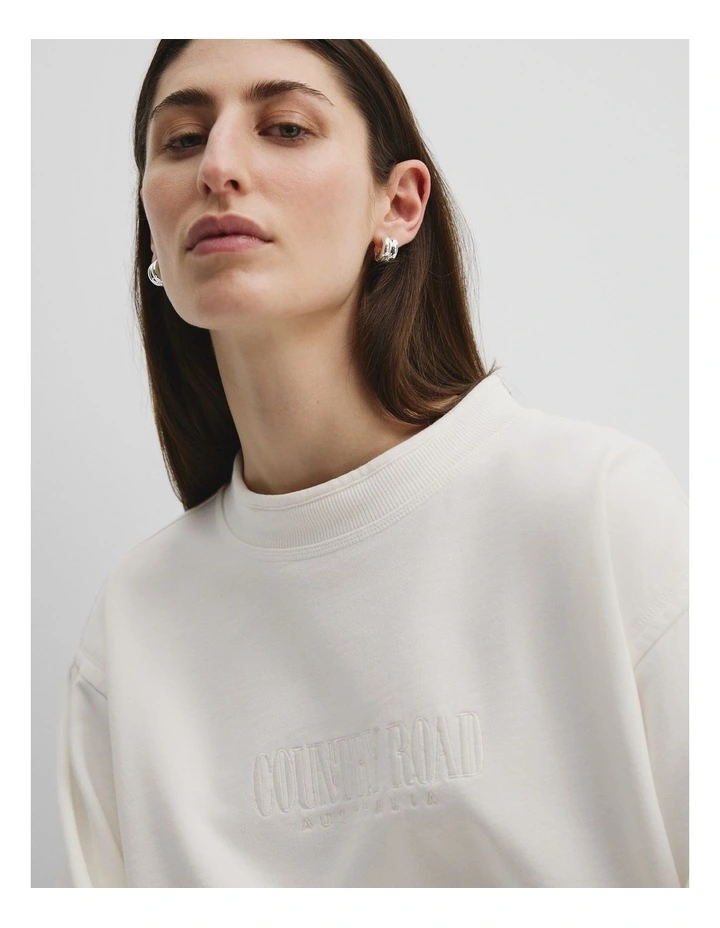 Australian Good Earth Cotton Zip Neck Sweat