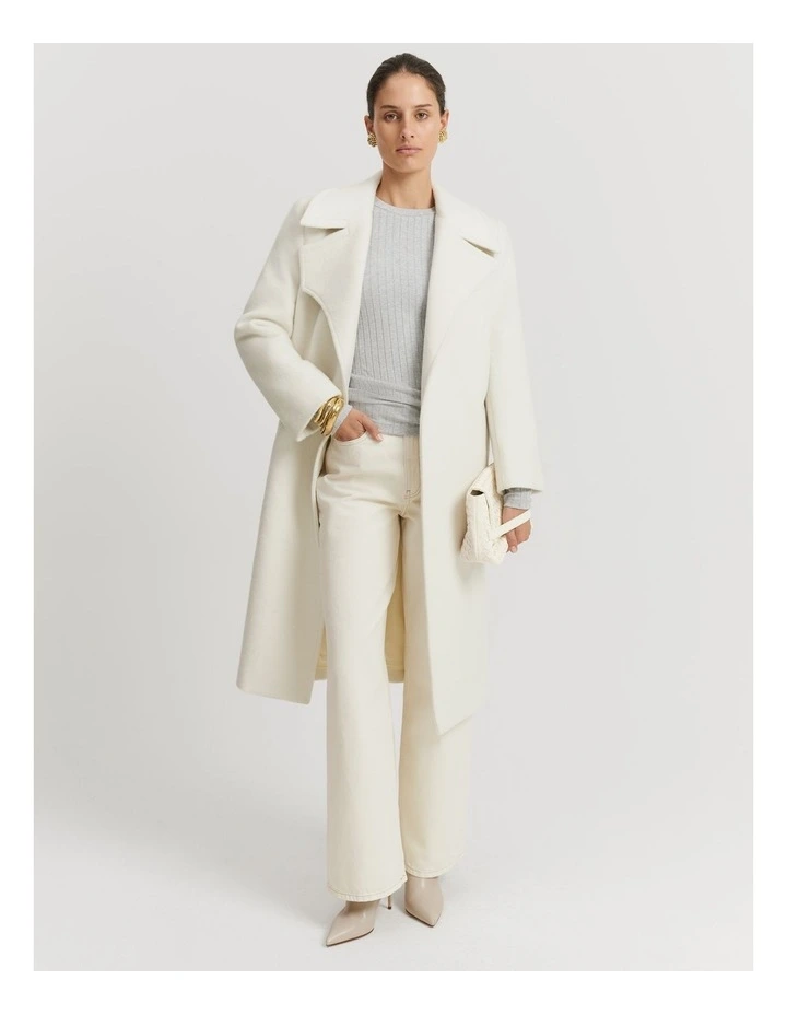 Long Sleeve Rib Top in Light Grey Marle image 2