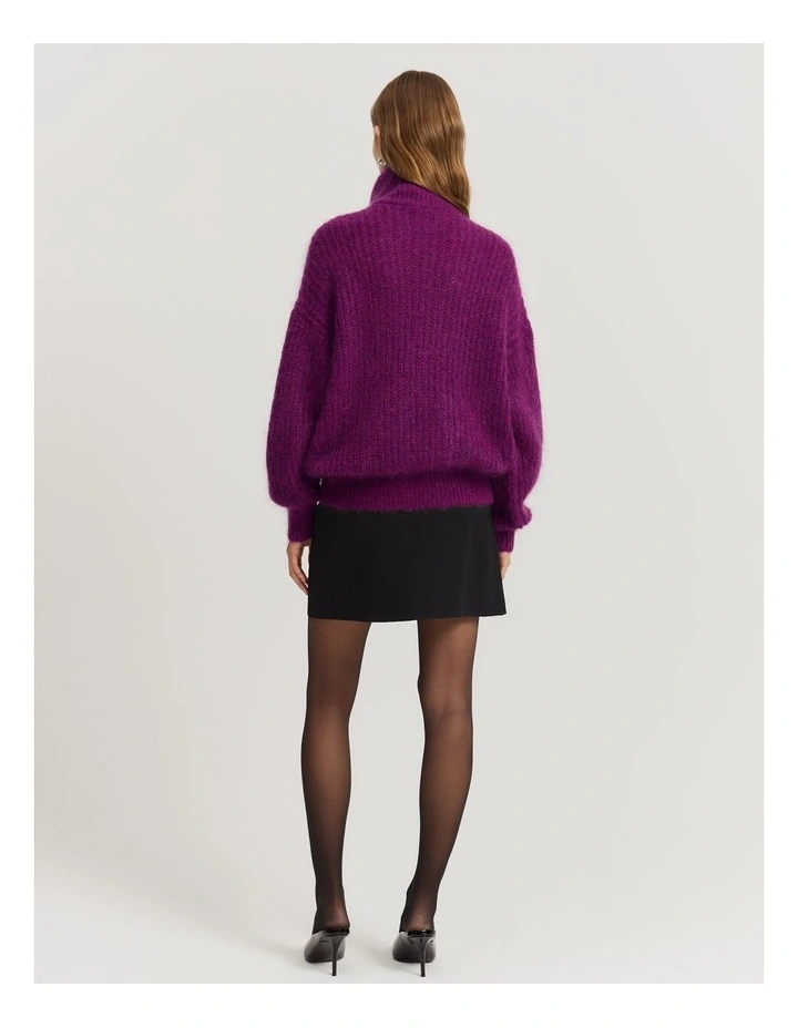 Zip Detail Knit in Boysenberry image 4