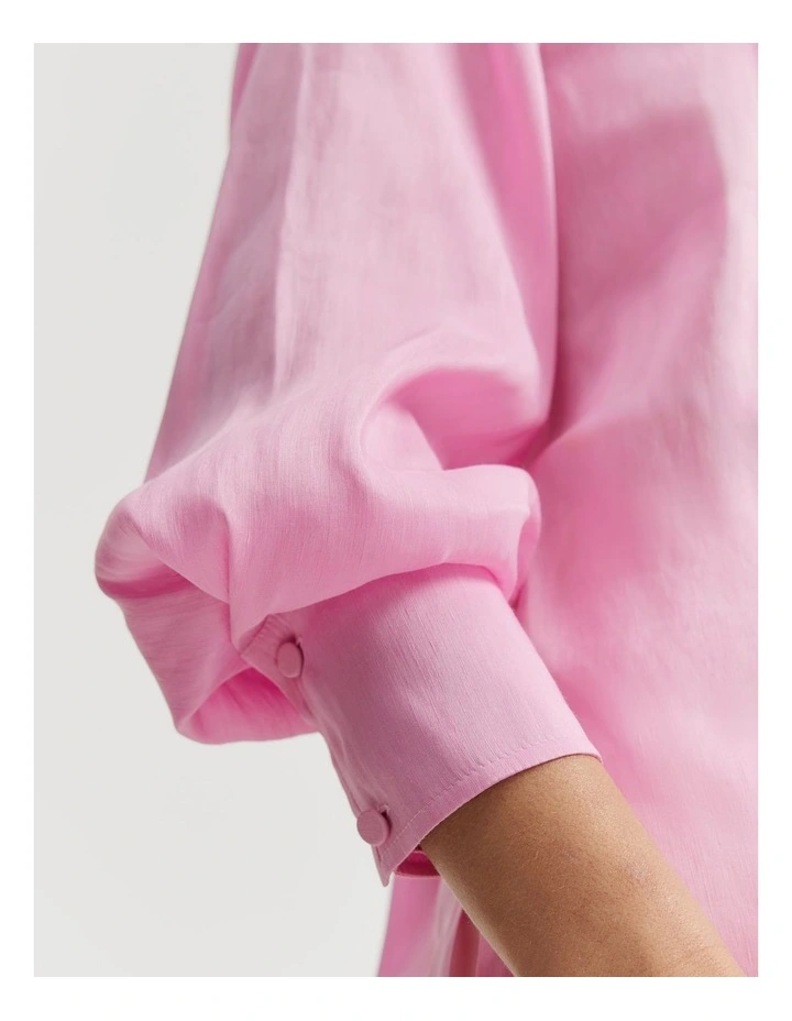 Fluid Long Sleeve Popover in Rosetta image 3