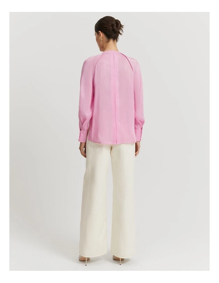 Fluid Long Sleeve Popover in Rosetta image 4