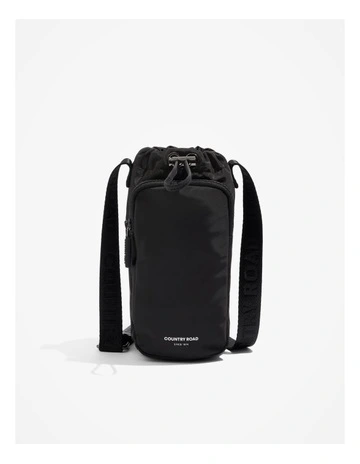 Drink Bottle Crossbody Bag in Black