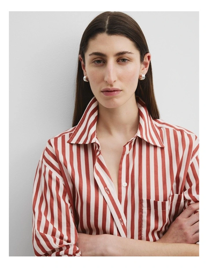 Elsa Shirt - Russet White Stripe main image 0