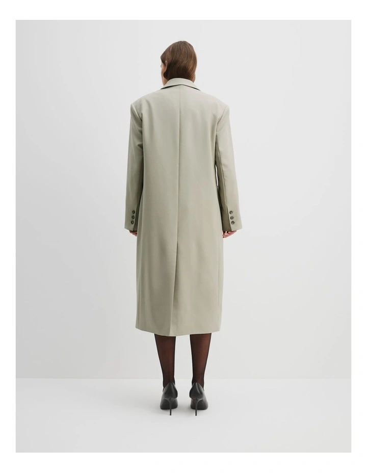 Longline Suit Coat in Dark Pistachio image 5