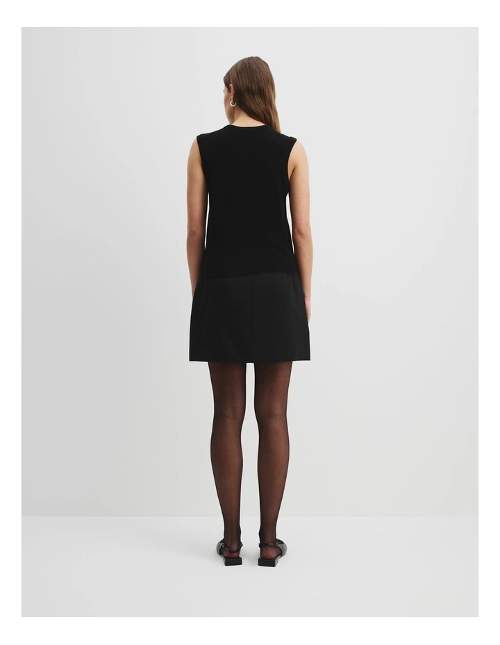 Soft Knit Tank in Black image 5