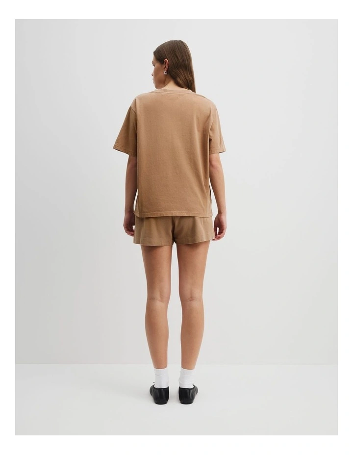 Cotton Washed Jersey T-Shirt in Cinnamon image 4