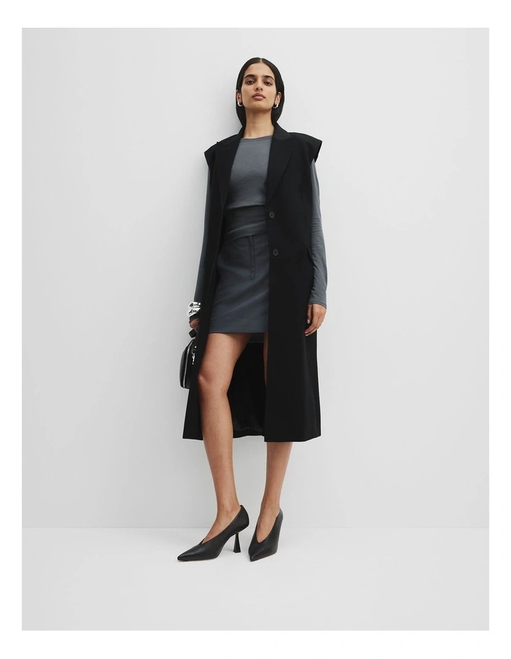 Midi Vest in Black image 1