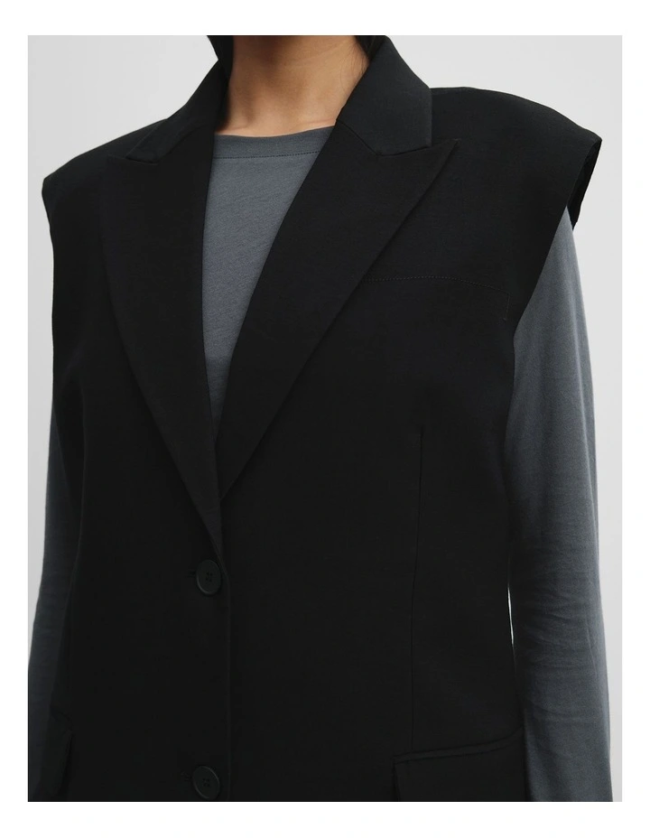 Midi Vest in Black image 2