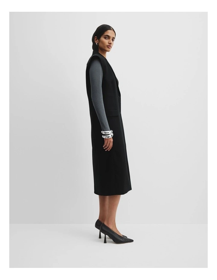 Midi Vest in Black image 3