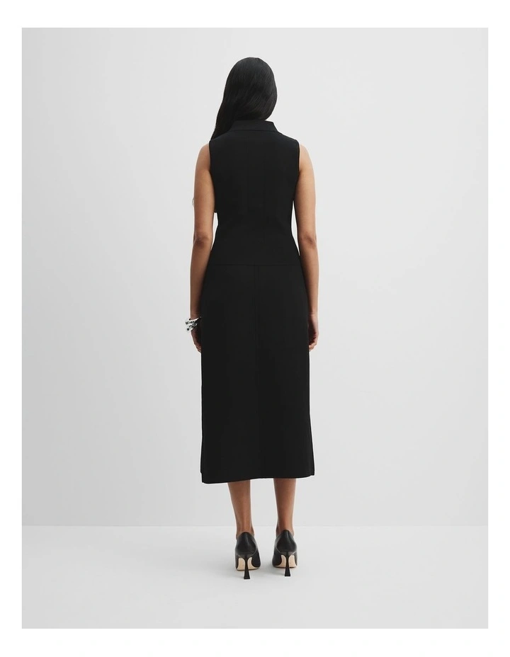 Compact Knit Polo in Black image 4