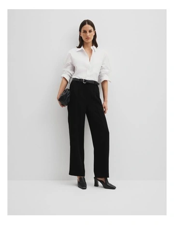Fly Front Pull-on Pant in Black