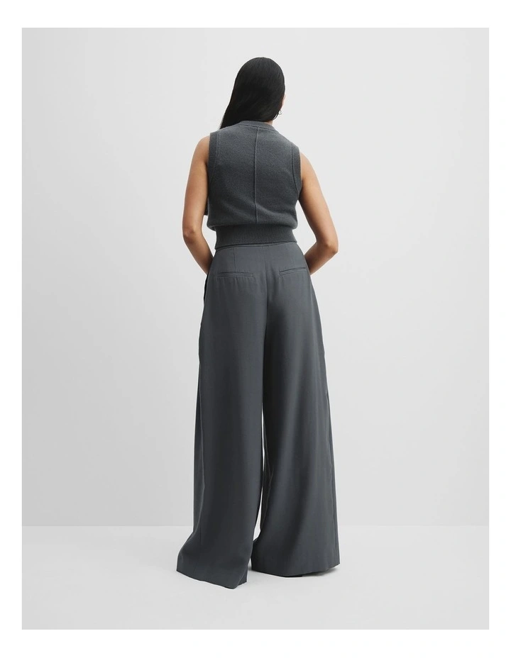 Palazzo Pleat Pant in Mineral image 4