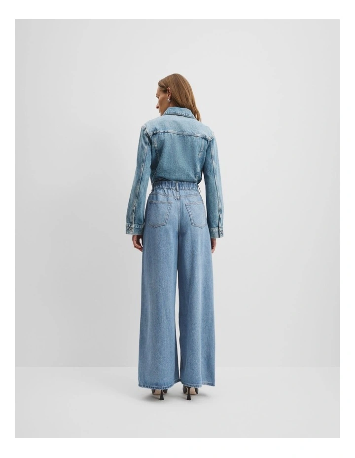 Elastic Pull-on Jean in Vintage Wash Denim image 4
