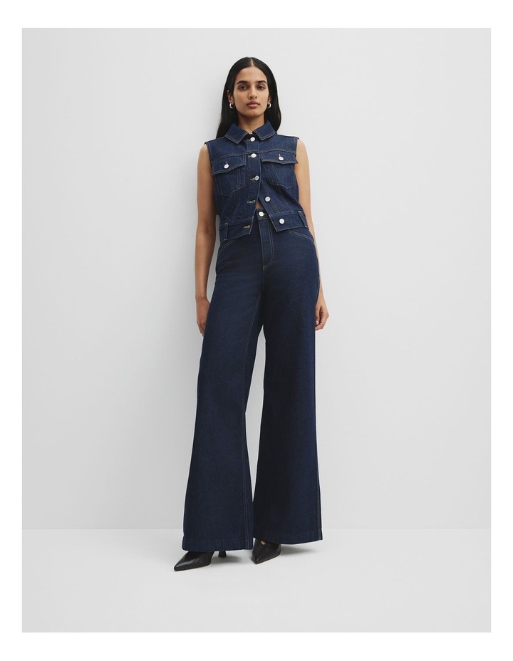 High Rise Wide Leg Jean in Indigo Rinse image 1