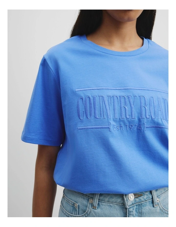Country Road Verified Australian Cotton Heritage Embroidered Tshirt In