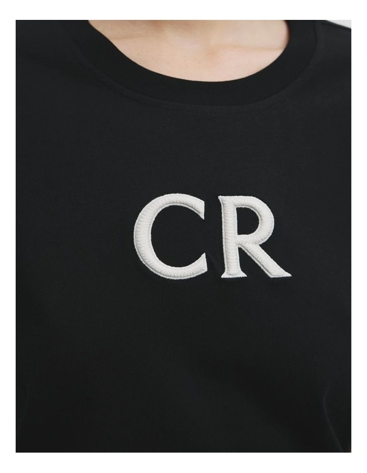 Australian Cotton Cr Logo T-shirt in Black image 2