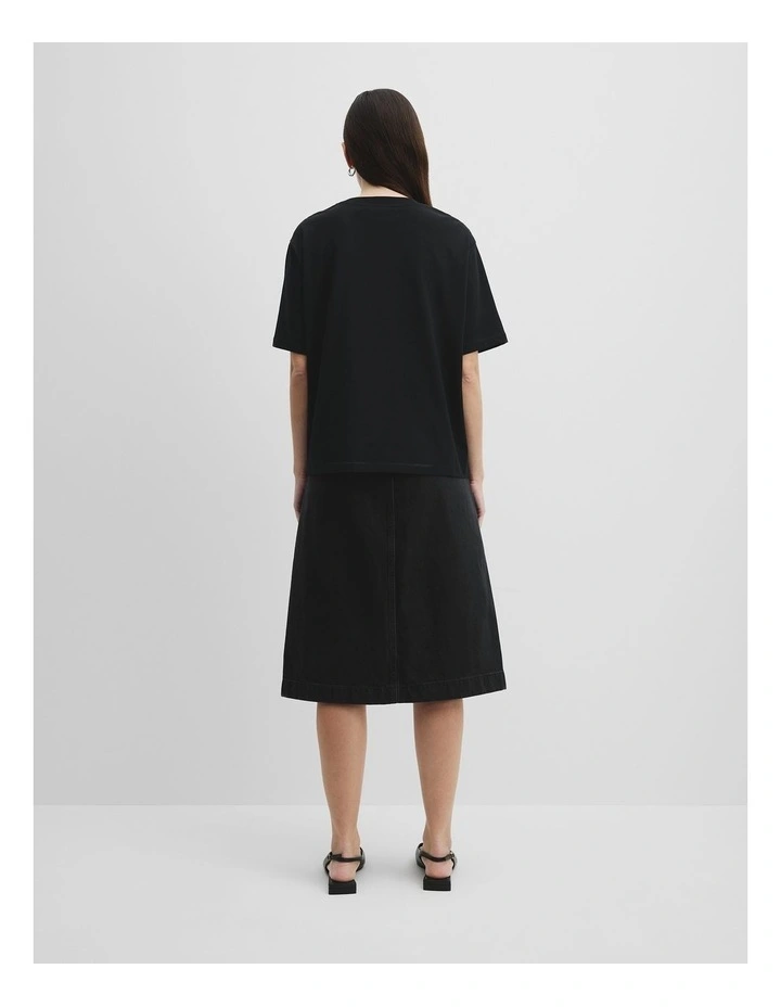 Australian Cotton Cr Logo T-shirt in Black image 4