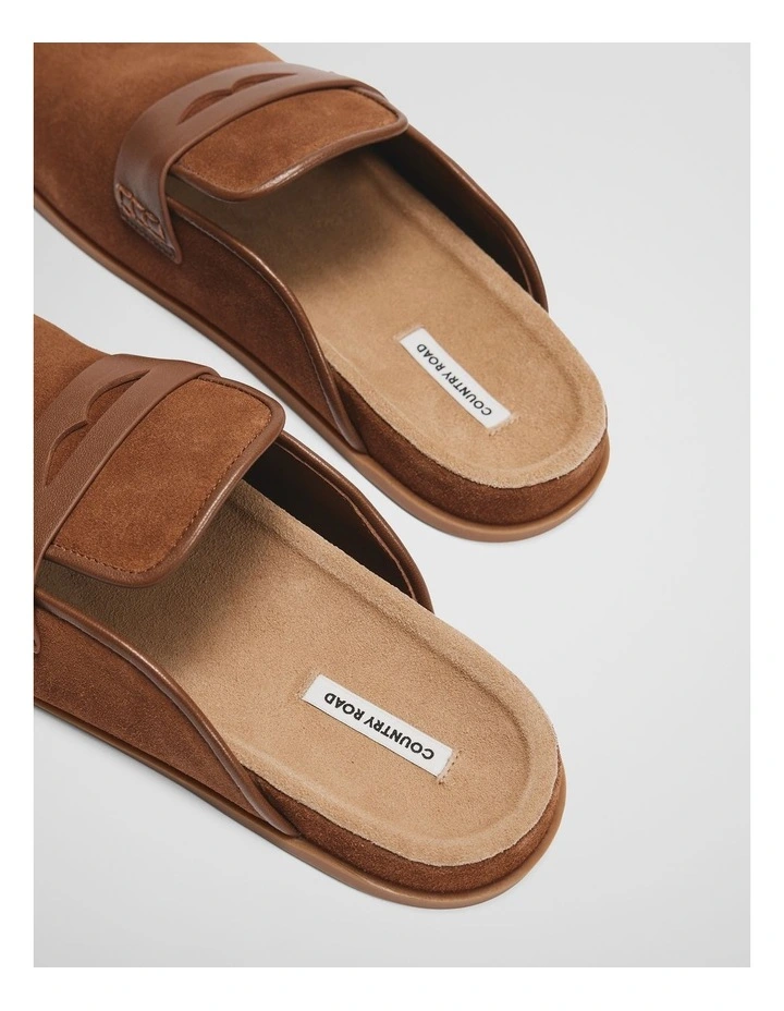 Country Road Lou Suede Mule in Chestnut | MYER