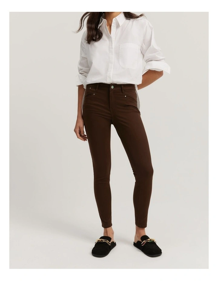 Sateen Jean in Chocolate image 1