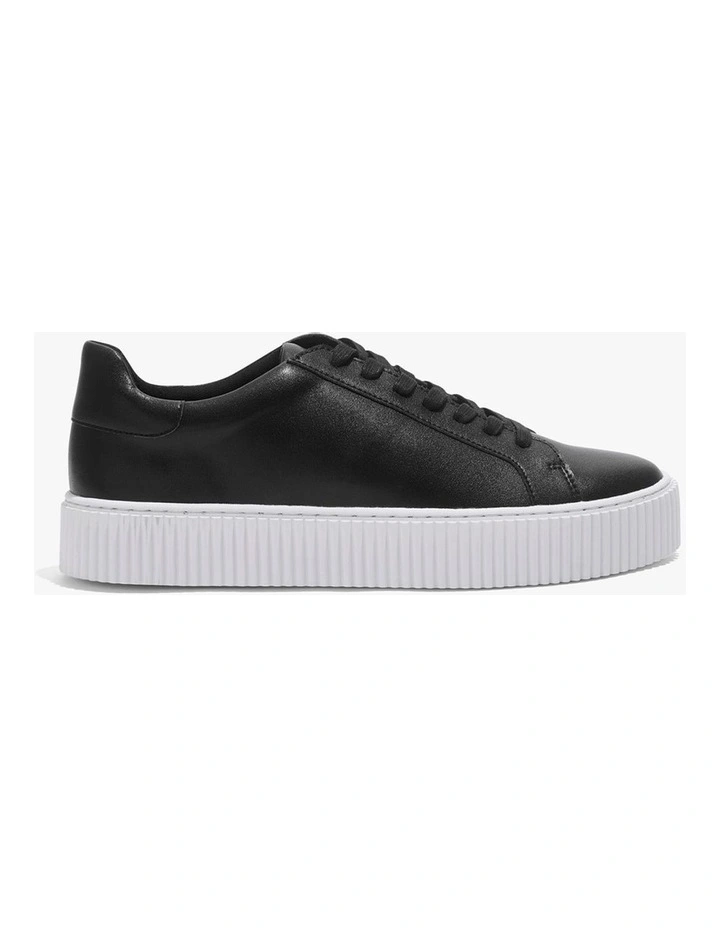 Freya Sneaker in Black Leather image 1