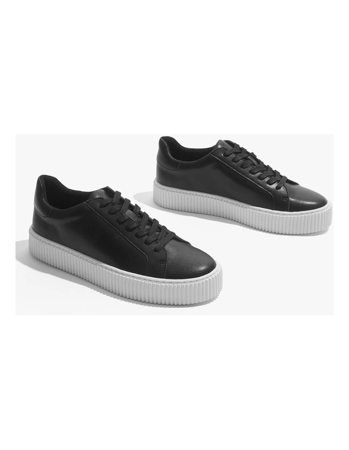 Freya Sneaker in Black Leather image 3
