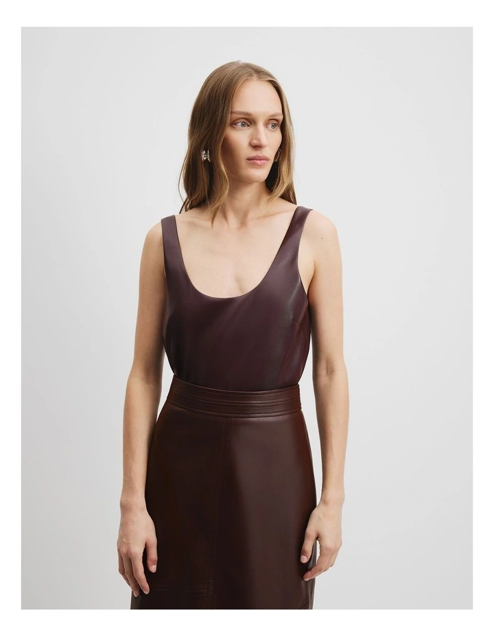 Woven Scoop Tank in Miso image 2