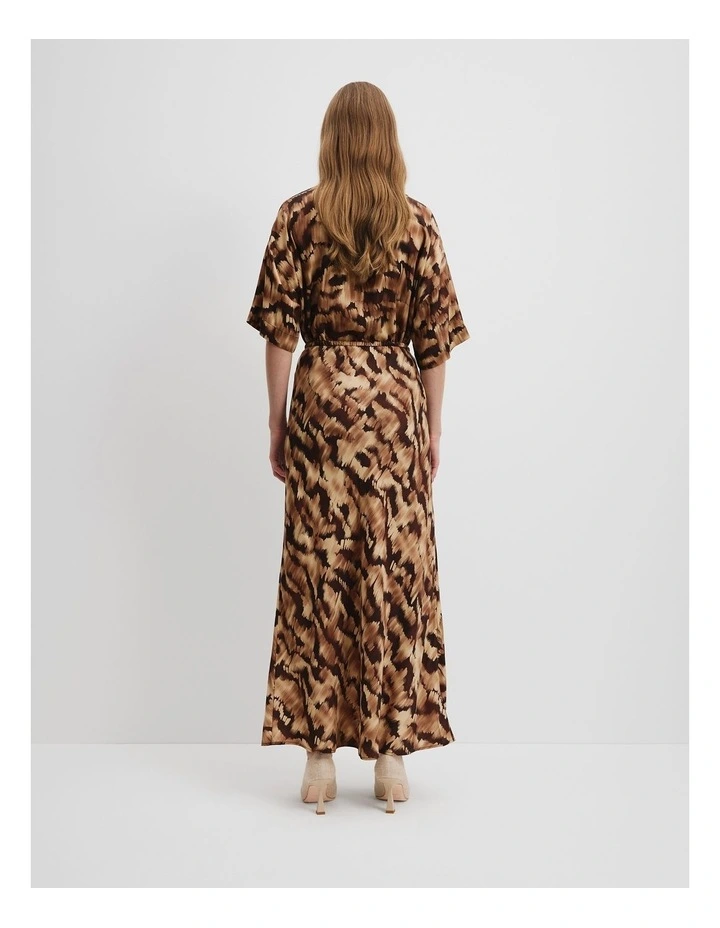 Print Pull-On Cupro Skirt in Abstract Animal image 4
